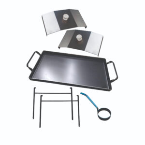 Combo Plancha Chivitera 2 Hornallas con accesorios