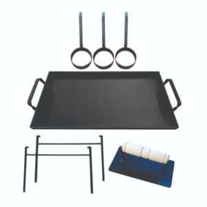Combo Plancha Chivitera de 50x30 cm mas accesorios