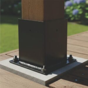 Herraje Pérgola Base (Piso o Pared) para 6"