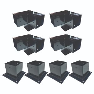 Kit de Herrajes COMPACTOS Pérgola 1 Módulo para 4"