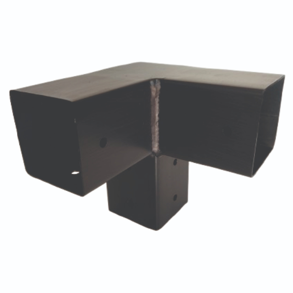 Herraje Pérgola Esquina 3 Bocas para 3″ COMPACTO