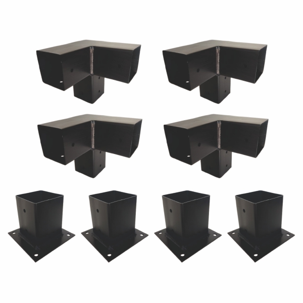 Kit de Herrajes para Pérgolas 1 Módulo para maderas 3" - Imagen 2