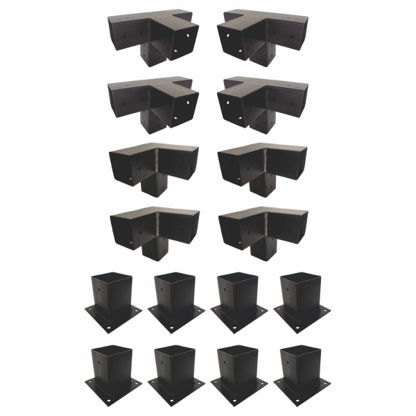Kit de Herrajes para Pérgolas 3 Módulos para maderas 3" - Imagen 2