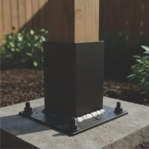 Herraje Pérgola Base (Piso o Pared) para 4"