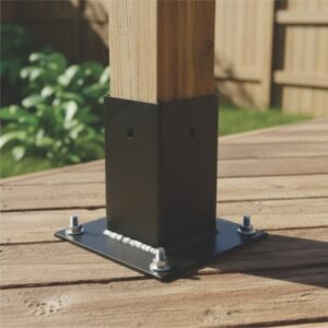 Herraje Pérgola Base (Piso o Pared) para 3"